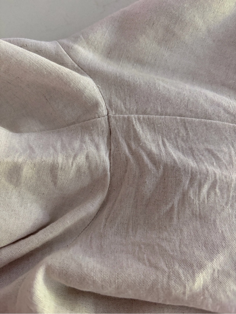 H&M Light Beige Wide-Leg Linen-Blend Melange Pants XS - Picture 5 of 6